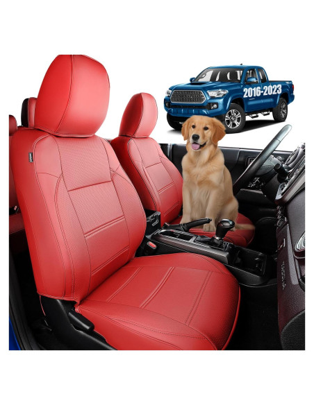 Funda de Asiento DrCarNow para Toyota Tacoma 2016-2023 Rojo