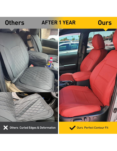 Funda de Asiento DrCarNow para Toyota Tacoma 2016-2023 Rojo