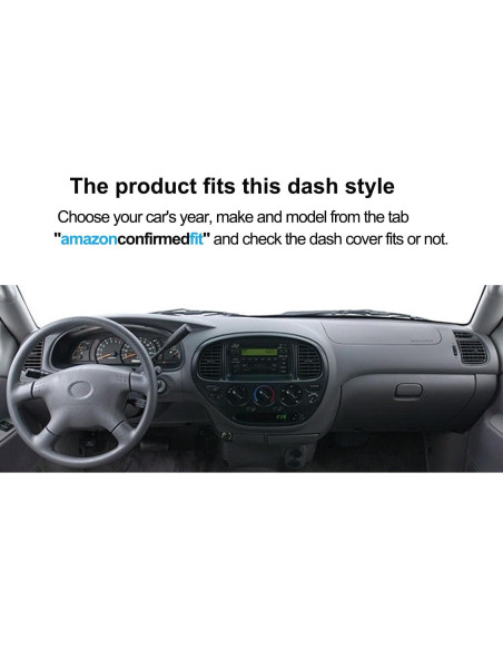 Funda de Tablero Fcovergurus para Toyota Tundra/Sequoia 2000-2007 Gris Carbón