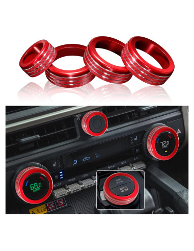Cubiertas de Perilla de AC MOCHENT para Toyota Tacoma 2024-2025
