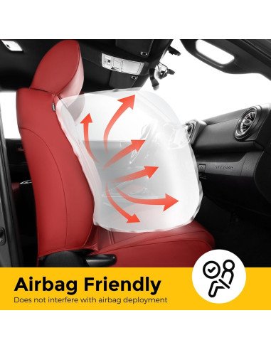 Funda de Asiento DrCarNow para Toyota Tacoma 2016-2023 Rojo