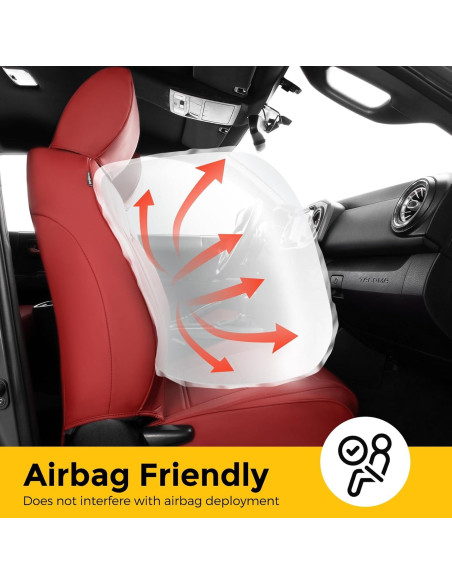 Funda de Asiento DrCarNow para Toyota Tacoma 2016-2023 Rojo