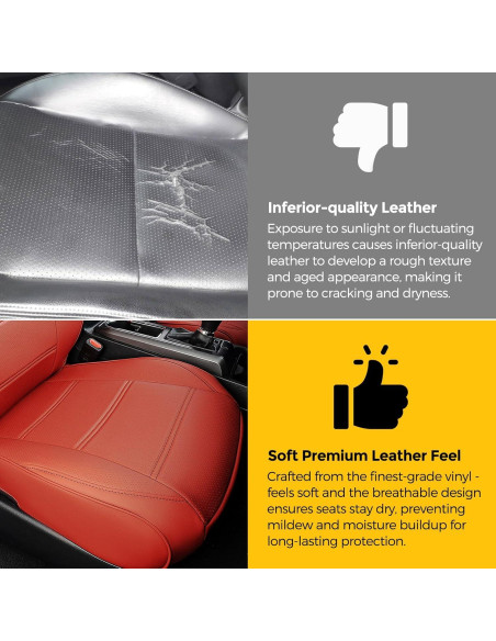 Funda de Asiento DrCarNow para Toyota Tacoma 2016-2023 Rojo