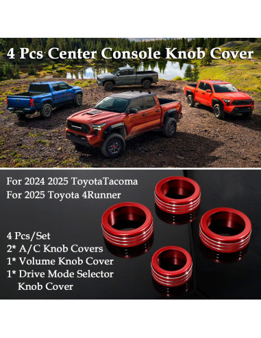 Cubiertas de Perilla de AC MOCHENT para Toyota Tacoma 2024-2025