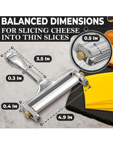Cortador de Queso V TOWER de Acero Inoxidable con Alambre