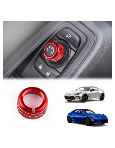 Cubierta Interruptor Espejos Subaru BRZ Toyota GR86 KUNGKIC Rojo
