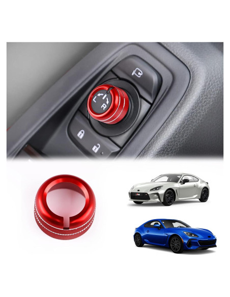 Cubierta Interruptor Espejos Subaru BRZ Toyota GR86 KUNGKIC Rojo