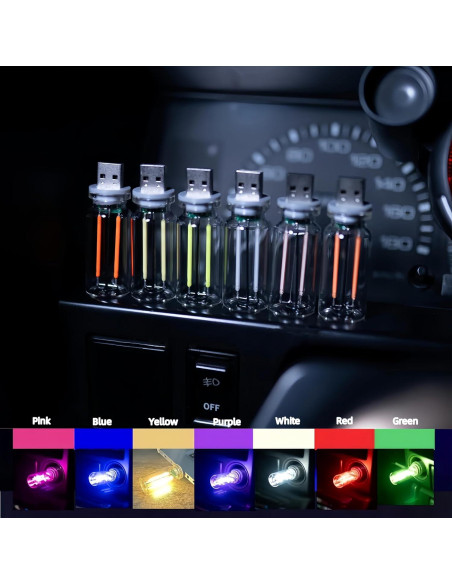 Lámpara LED USB para Coche Suxuangou Luz Amarilla