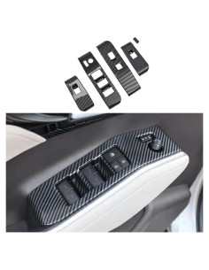 Cubierta Interruptor Ventana Toyota Highlander 2020-2025 Fibra Carbono