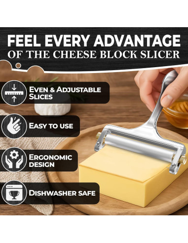 Cortador de Queso V TOWER de Acero Inoxidable con Alambre