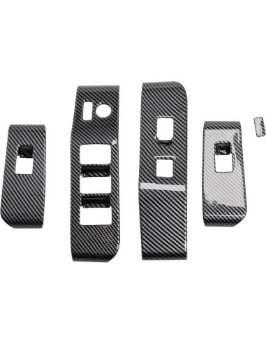 Cubierta Interruptor Ventana Toyota Highlander 2020-2025 Fibra Carbono