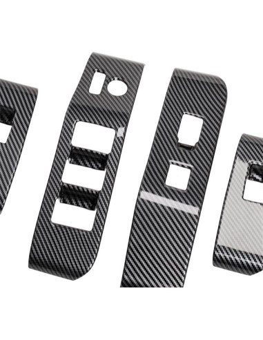 Cubierta Interruptor Ventana Toyota Highlander 2020-2025 Fibra Carbono