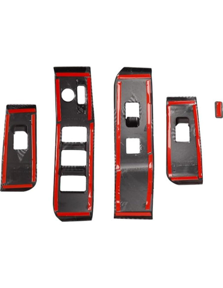 Cubierta Interruptor Ventana Toyota Highlander 2020-2025 Fibra Carbono