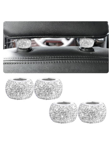 Collares para Reposacabezas de Coche BELOMI - Pack de 4 Brillantes