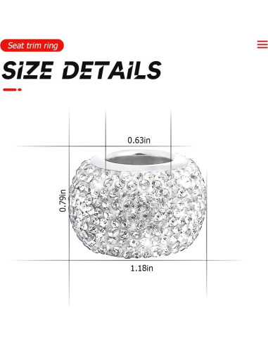 Collares para Reposacabezas de Coche BELOMI - Pack de 4 Brillantes