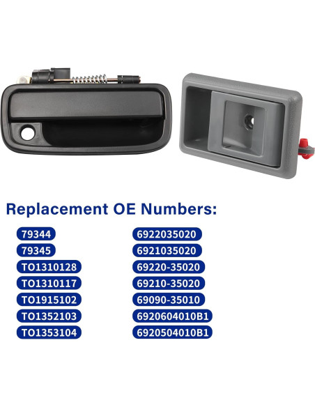 Juego de manijas de puerta Lcyolada Toyota Tacoma 1995-2000