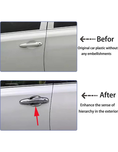 Cubierta de manija de puerta Toyota RAV4 2013-2018 8PCS