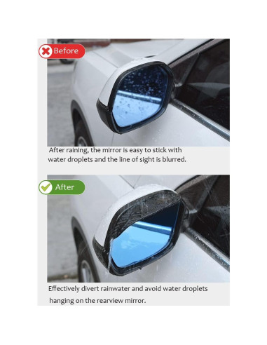 Visera de Lluvia Pincuttee para Espejos Laterales 2 Pzas