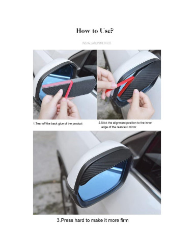 Visera de Lluvia Pincuttee para Espejos Laterales 2 Pzas