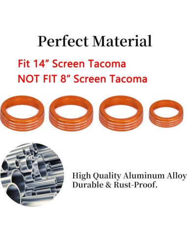 Cubierta de Control de Audio Toyota Tacoma 2024-2025 Naranja