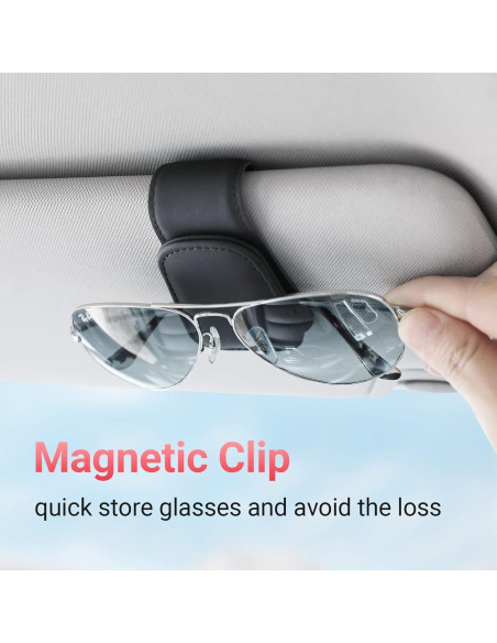 Soporte de Gafas KanSmart para Visera de Coche Negro