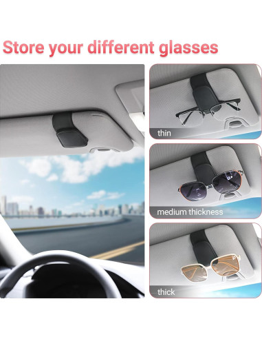 Soporte de Gafas KanSmart para Visera de Coche Negro