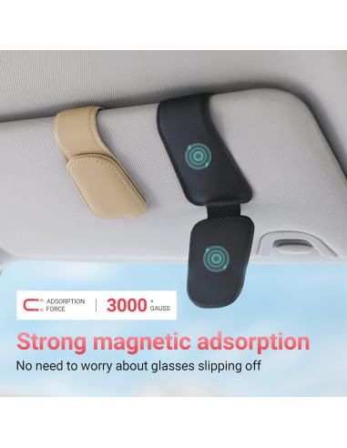 Soporte de Gafas KanSmart para Visera de Coche Negro