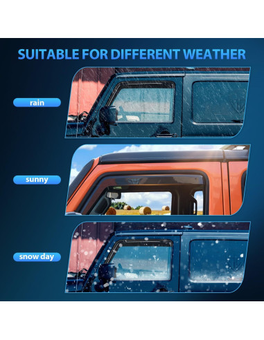 Protectores de Lluvia Nilight para Toyota 4Runner 2010-2024