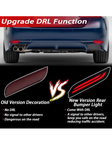 Luces Traseras LED Ahumadas BINQIGOO para Toyota Camry 2018-2023