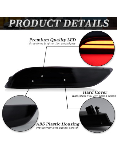 Luces Traseras LED Ahumadas BINQIGOO para Toyota Camry 2018-2023