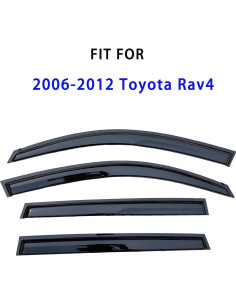 Viseras de Ventana Exteriores LIKDIKDIK para Toyota RAV4 2006-2012 2
