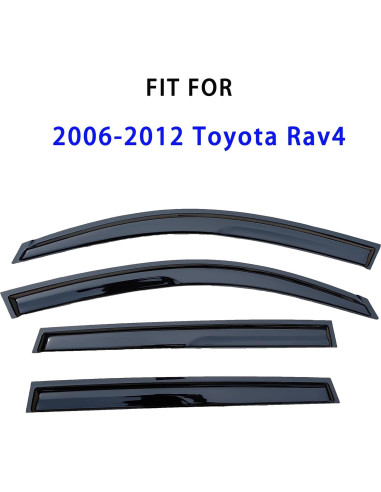 Viseras de Ventana Exteriores LIKDIKDIK para Toyota RAV4 2006-2012