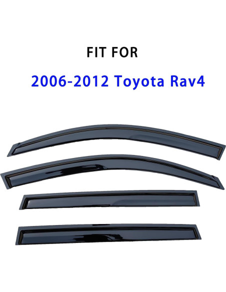 Viseras de Ventana Exteriores LIKDIKDIK para Toyota RAV4 2006-2012