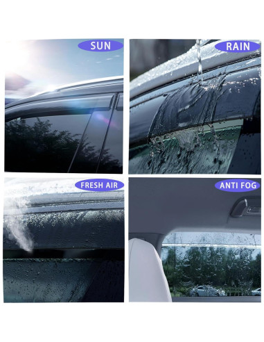 Viseras de Ventana Exteriores LIKDIKDIK para Toyota RAV4 2006-2012