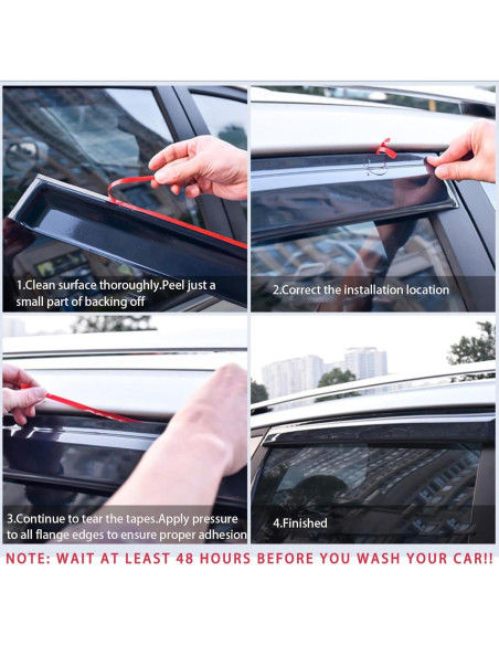 Viseras de Ventana Exteriores LIKDIKDIK para Toyota RAV4 2006-2012