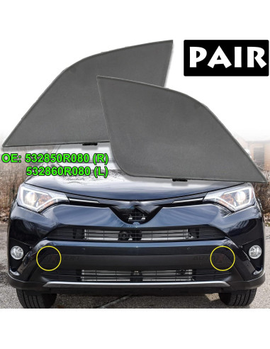 Cubierta Ojo Gancho Remolque Toyota RAV4 2016-2018 2PCS