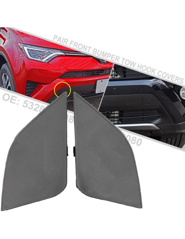 Cubierta Ojo Gancho Remolque Toyota RAV4 2016-2018 2PCS