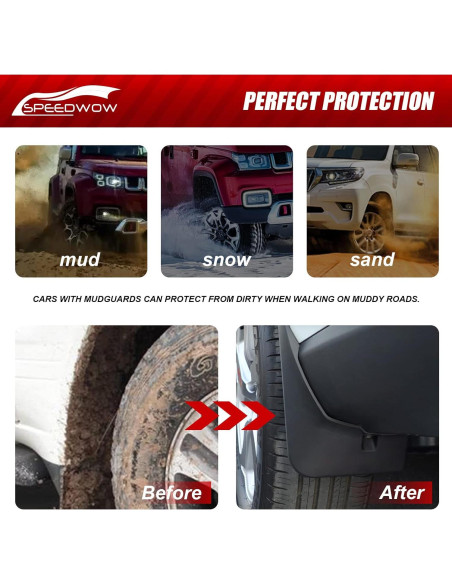 Guardas de Barro SPEEDWOW para Toyota RAV-4 2019-2022