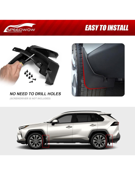 Guardas de Barro SPEEDWOW para Toyota RAV-4 2019-2022