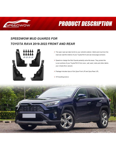 Guardas de Barro SPEEDWOW para Toyota RAV-4 2019-2022
