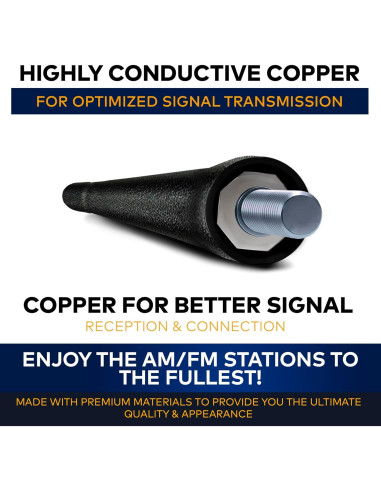 Mástil de Antena Externa TN TrunkNets 17,78 cm para Toyota Sienna 2004-2015