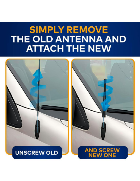 Mástil de Antena Externa TN TrunkNets 17,78 cm para Toyota Sienna 2004-2015