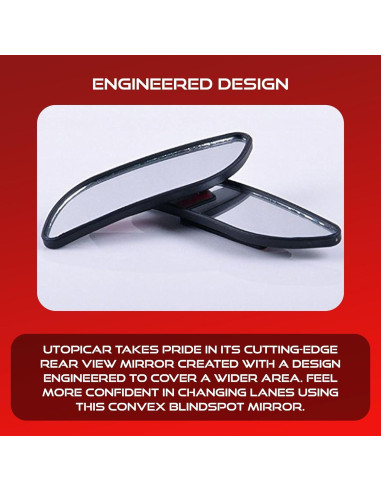 Espejo Convexo Utopicar para Punto Ciego Auto - Ajustable