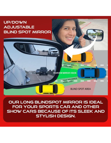 Espejo Convexo Utopicar para Punto Ciego Auto - Ajustable