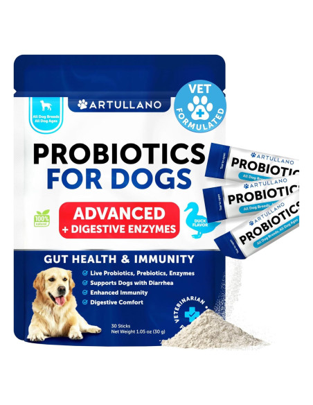 Polvo Probiotico para Perros Artullano 30 Palitos 59g Salud Digestiva