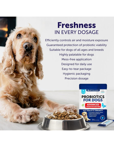 Polvo Probiotico para Perros Artullano 30 Palitos 59g Salud Digestiva