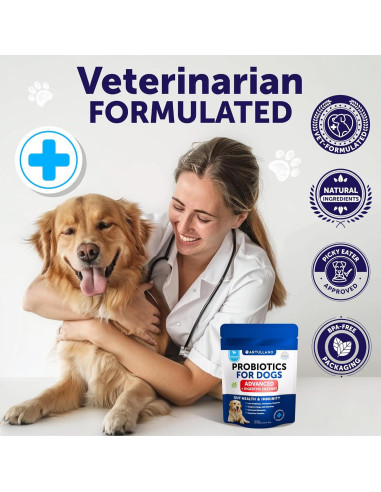 Polvo Probiotico para Perros Artullano 30 Palitos 59g Salud Digestiva