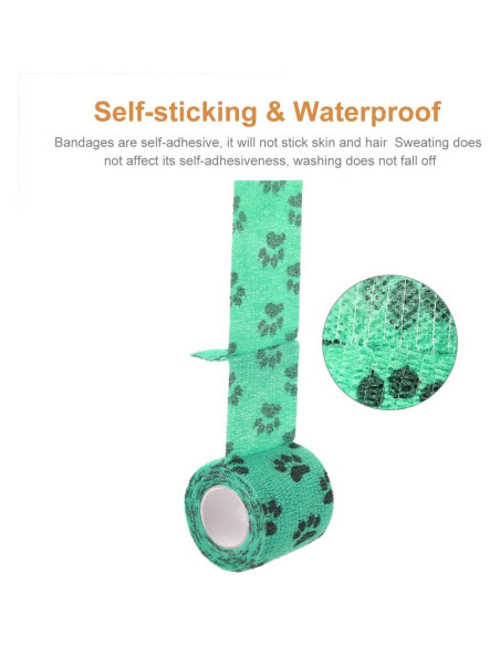 Vendaje Cohesivo Autoadhesivo AUPCON 5.08 cm para Mascotas