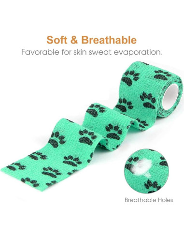 Vendaje Cohesivo Autoadhesivo AUPCON 5.08 cm para Mascotas
