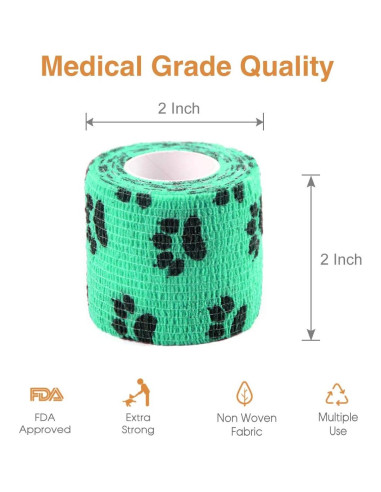 Vendaje Cohesivo Autoadhesivo AUPCON 5.08 cm para Mascotas